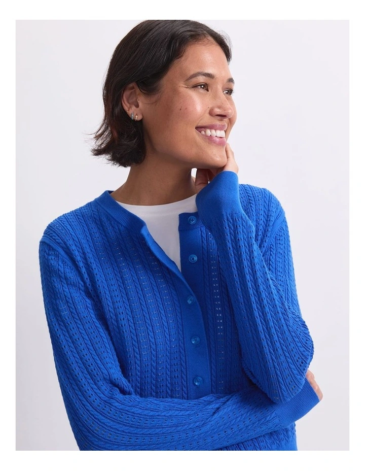 Elka Cable Pointelle Cardigan image 6