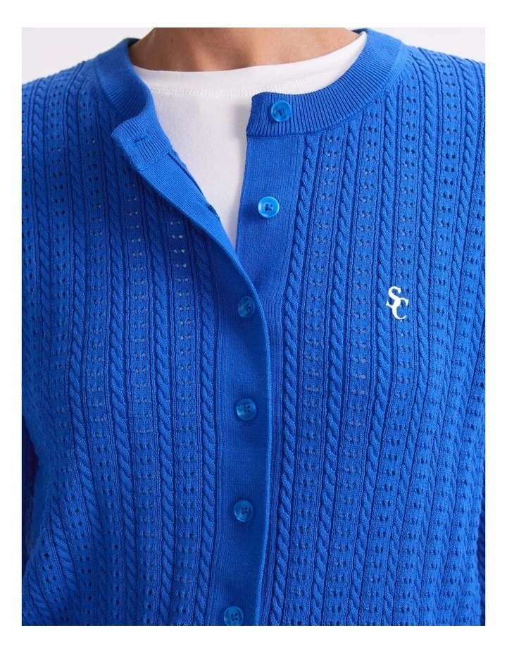 Elka Cable Pointelle Cardigan image 7