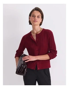 Elka Cable Pointelle Cardigan