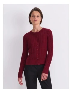 Elka Cable Pointelle Cardigan