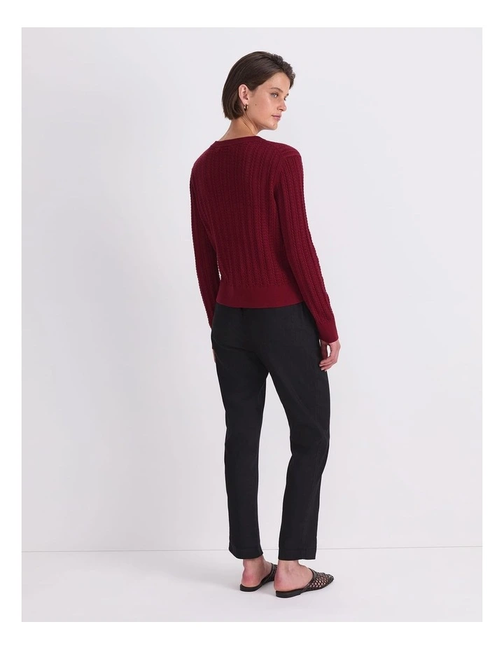 Elka Cable Pointelle Cardigan image 2