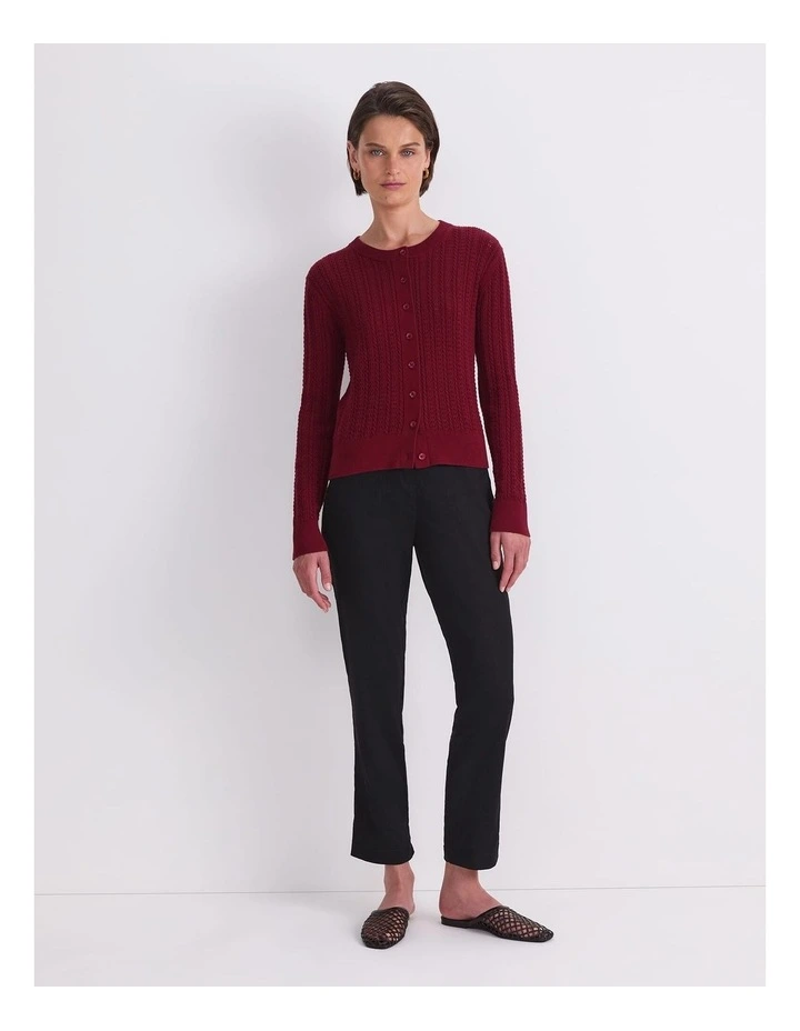 Elka Cable Pointelle Cardigan image 4