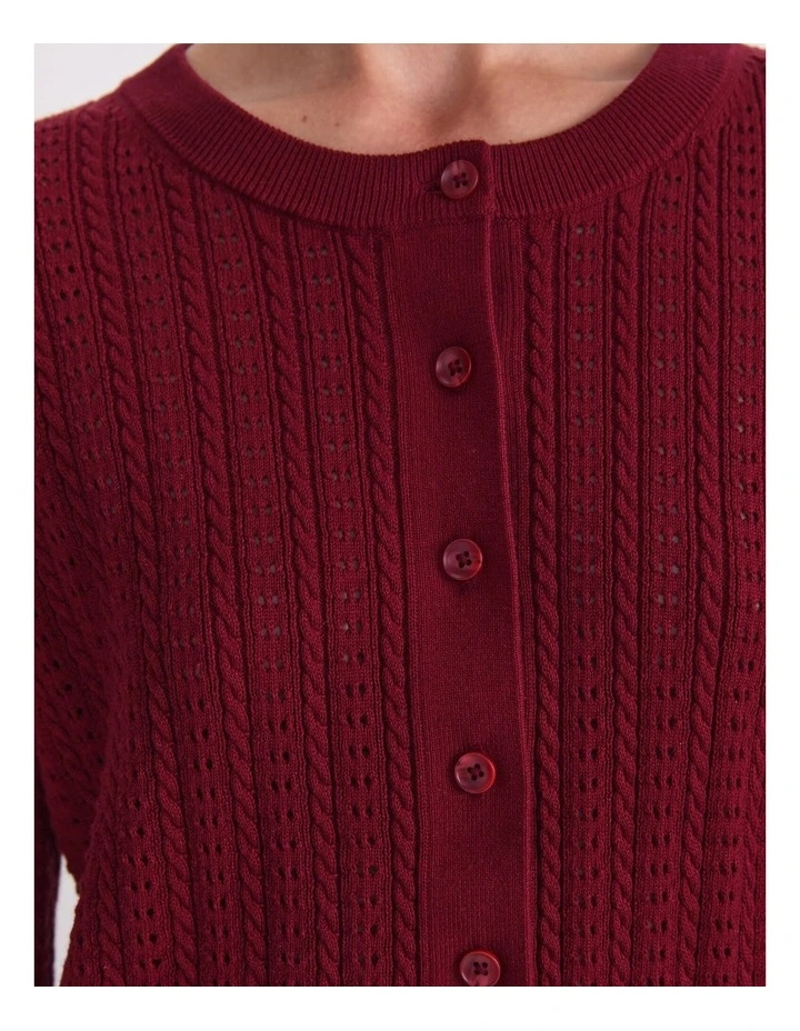 Elka Cable Pointelle Cardigan image 7