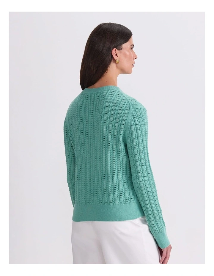 Elka Cable Pointelle Cardigan image 2