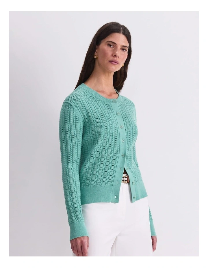 Elka Cable Pointelle Cardigan image 4