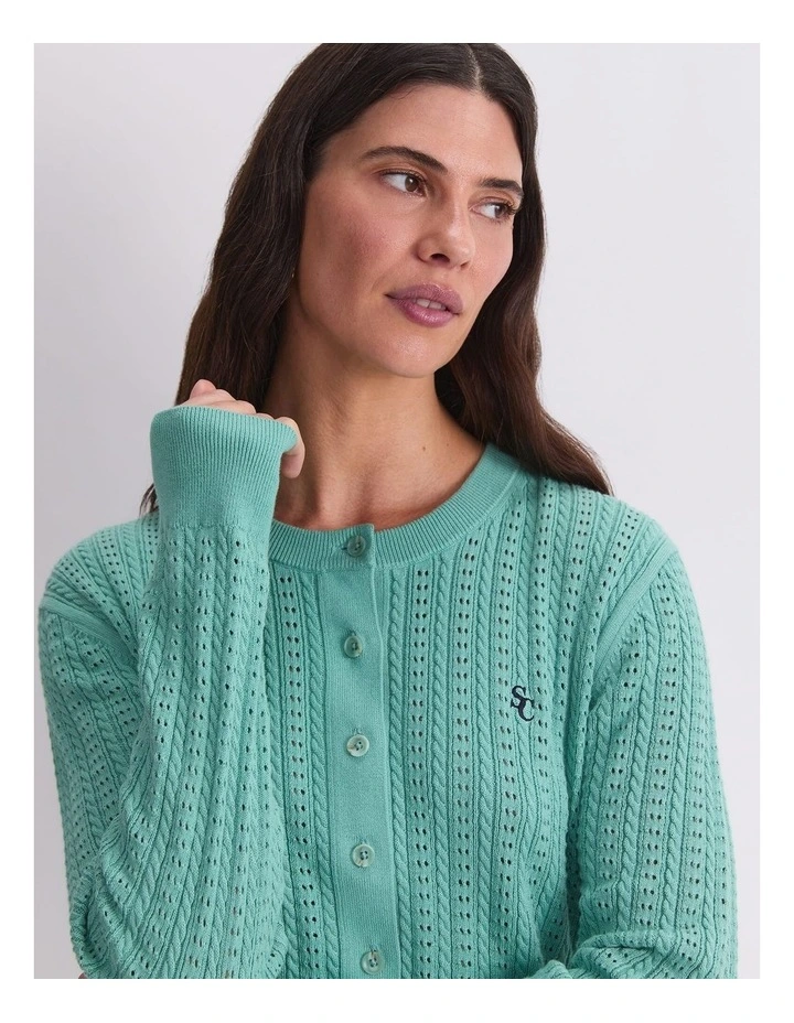 Elka Cable Pointelle Cardigan image 5