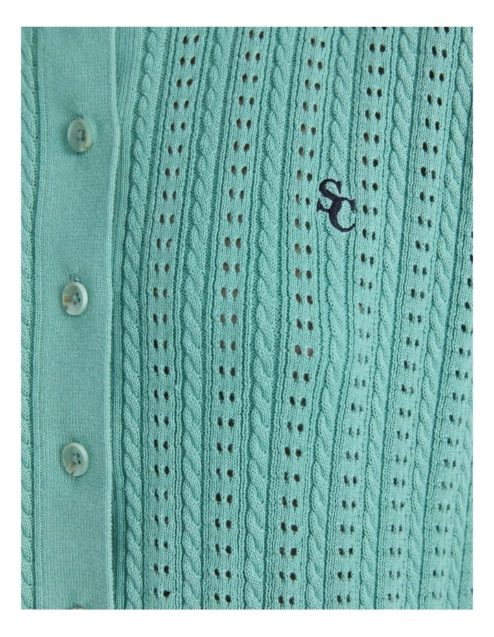 Elka Cable Pointelle Cardigan image 7