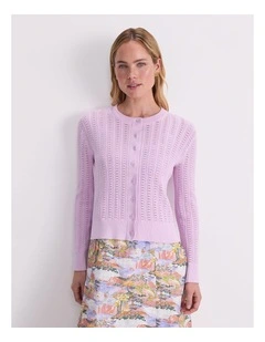 Elka Cable Pointelle Cardigan