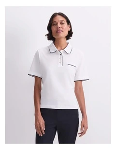 Tara Tipped Pique Polo