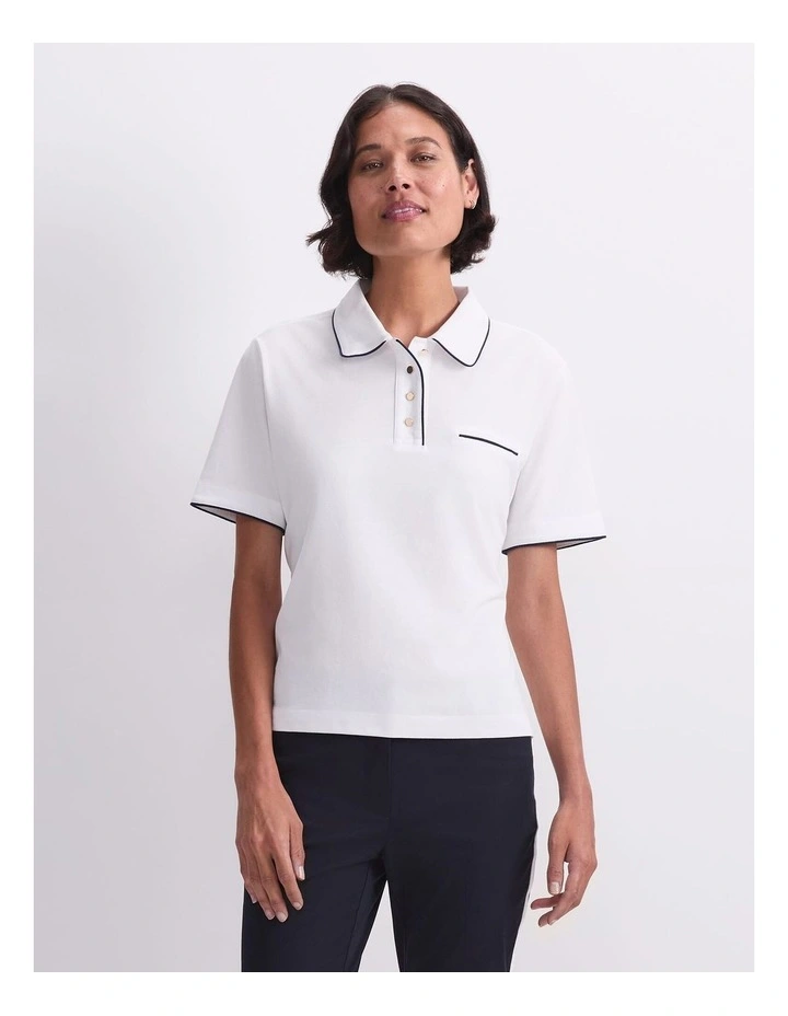 Tara Tipped Pique Polo image 1
