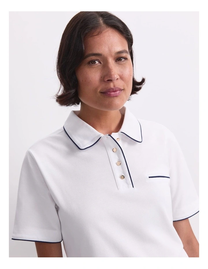 Tara Tipped Pique Polo image 6