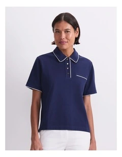 Tara Tipped Pique Polo