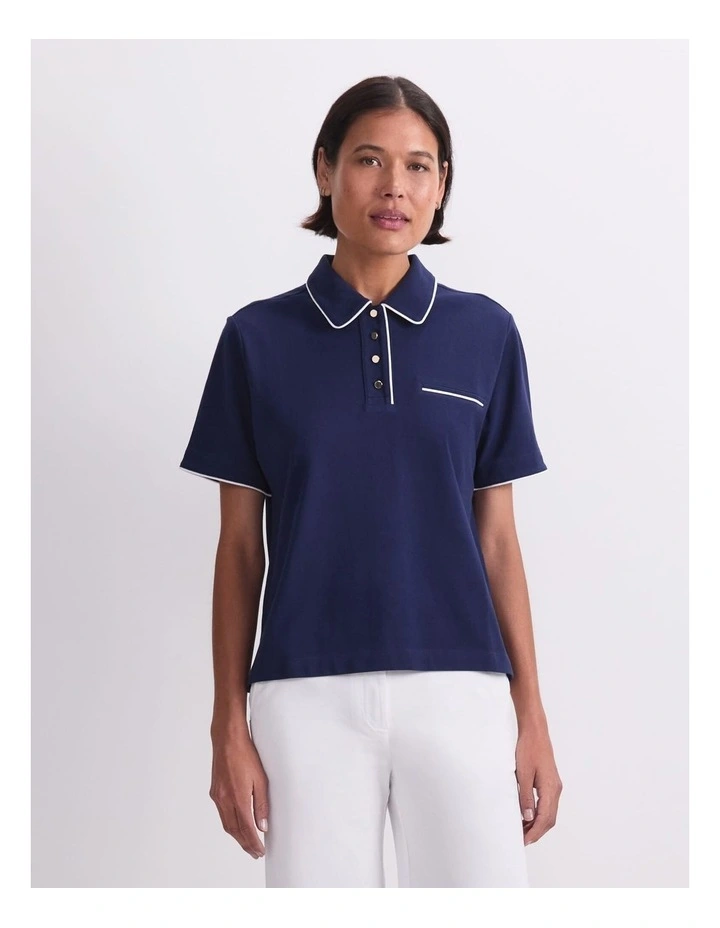 Tara Tipped Pique Polo image 1