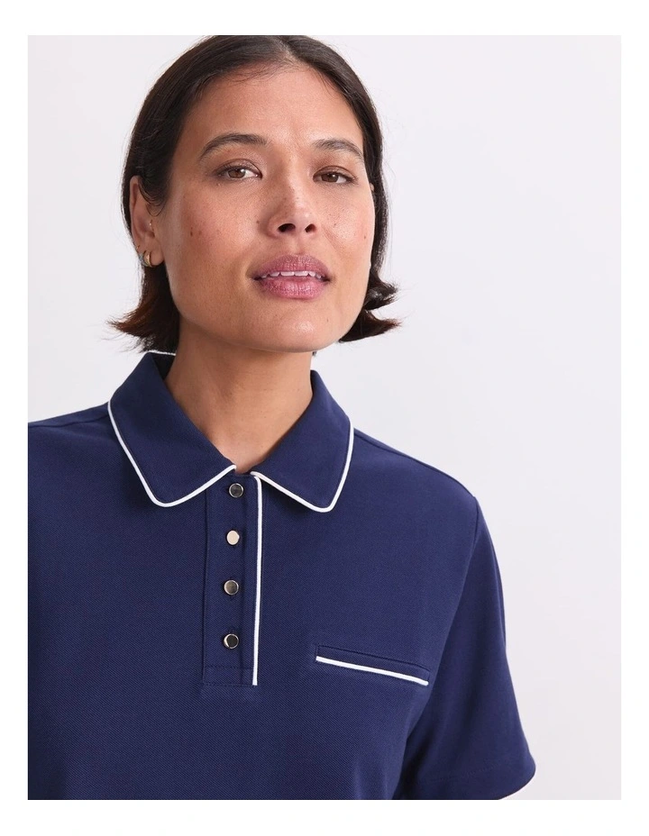 Tara Tipped Pique Polo image 6