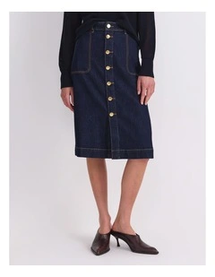 Peyton Denim Midi Skirt