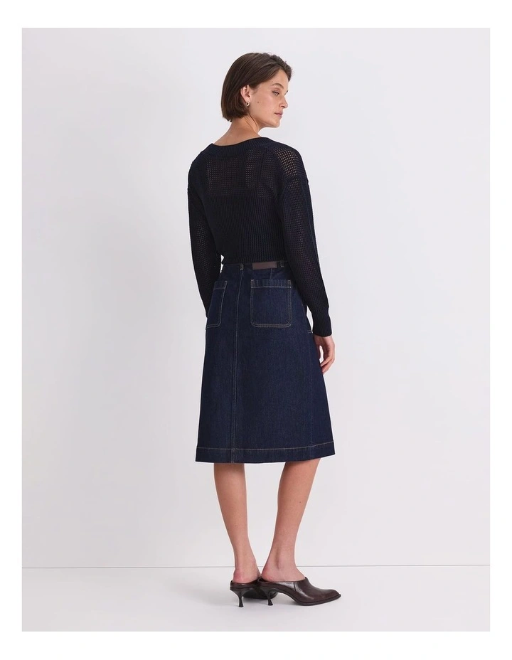 Peyton Denim Midi Skirt image 2