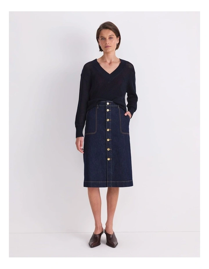 Peyton Denim Midi Skirt image 4