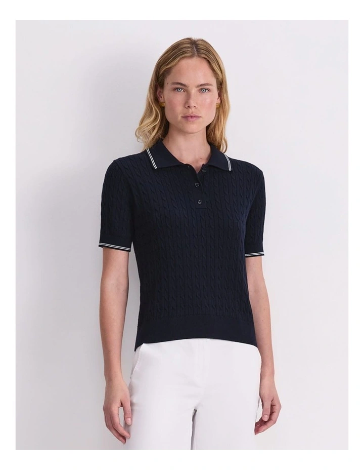 Chiffon Cotton Cable Polo image 1