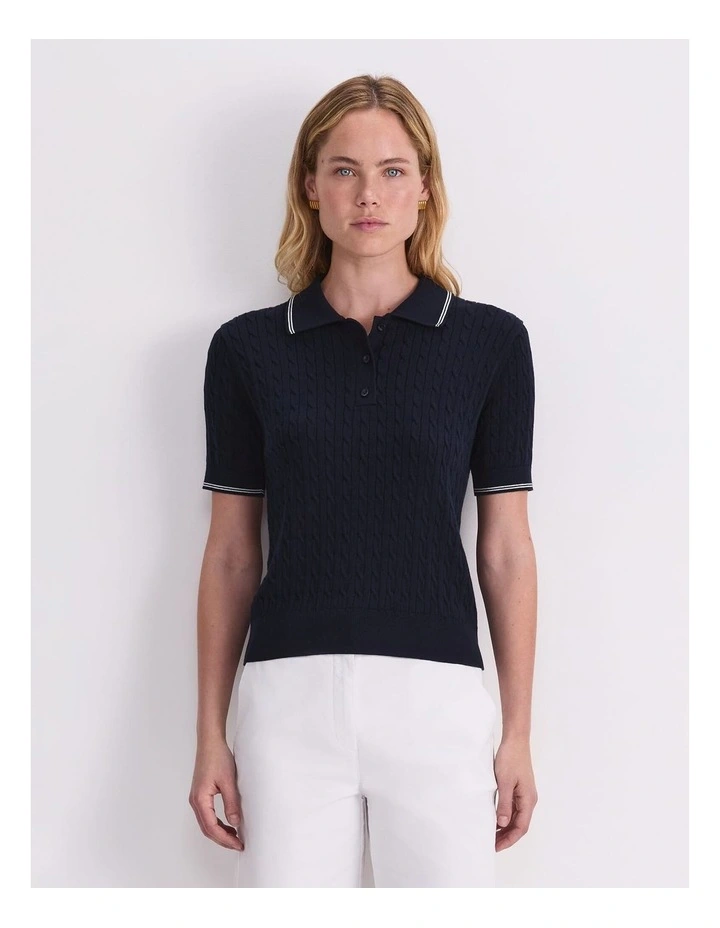 Chiffon Cotton Cable Polo image 3