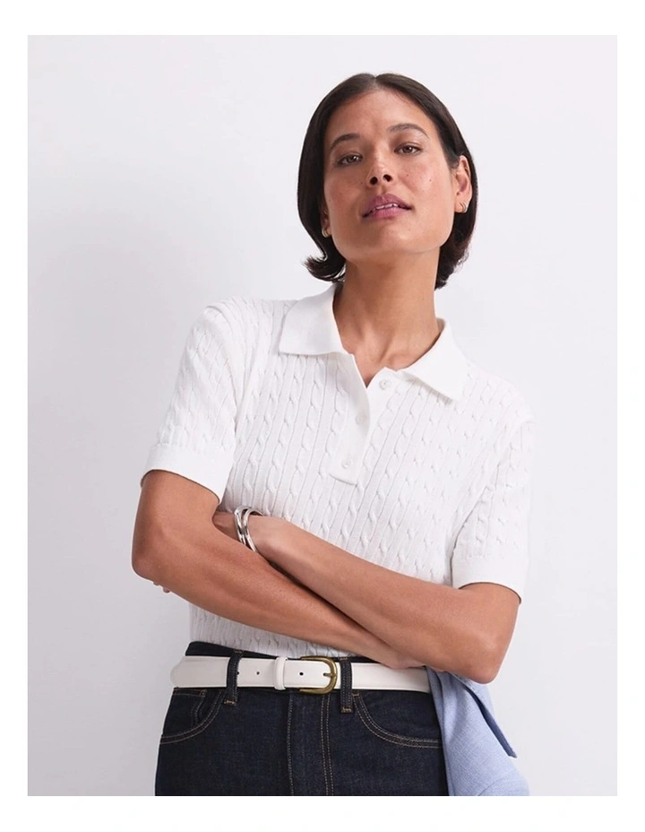 Chiffon Cotton Cable Polo image 1