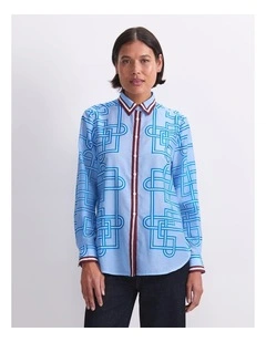 Rhodes Long Sleeve Cotton Silk Shirt