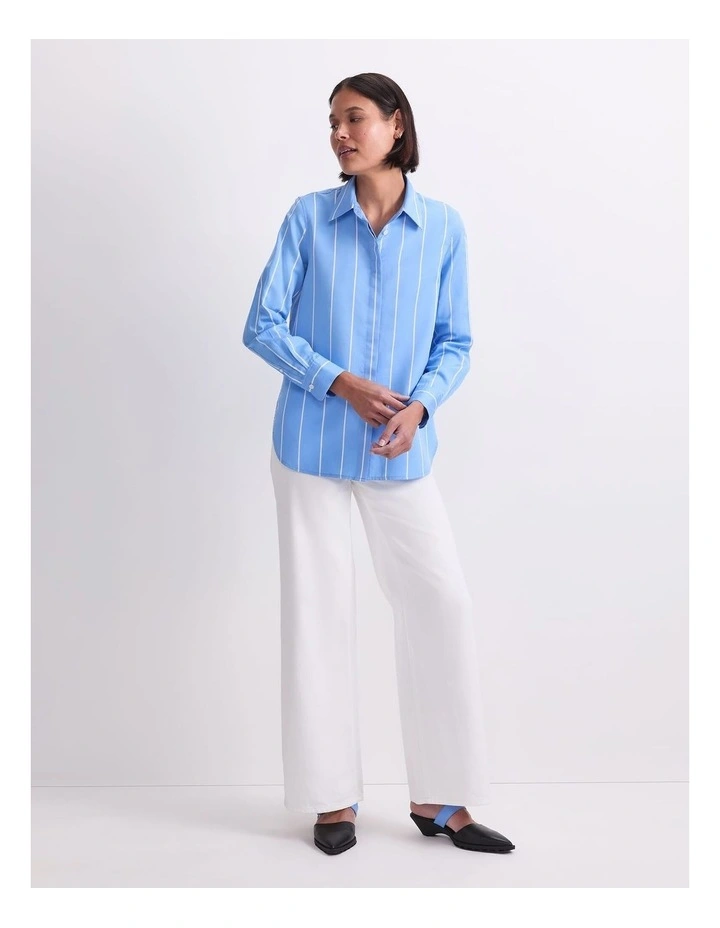 Hannah Stripe Cotton Silk Shirt image 4