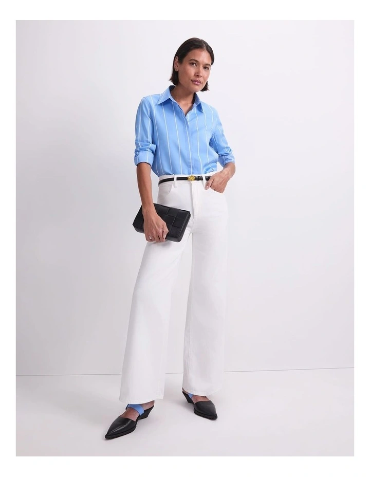 Hannah Stripe Cotton Silk Shirt image 5