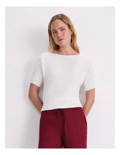 Josie Tape Yarn Batwing Tee