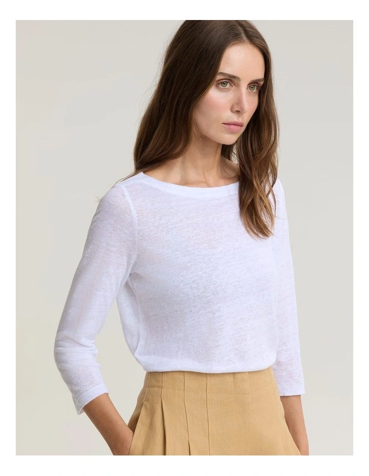 Cecile Folded Linen Top image 4
