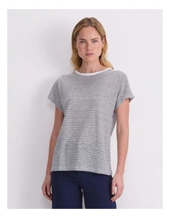 Tonia Crew Neck Linen Tee