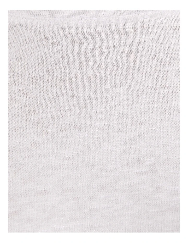 Tonia Crew Neck Linen Tee image 6