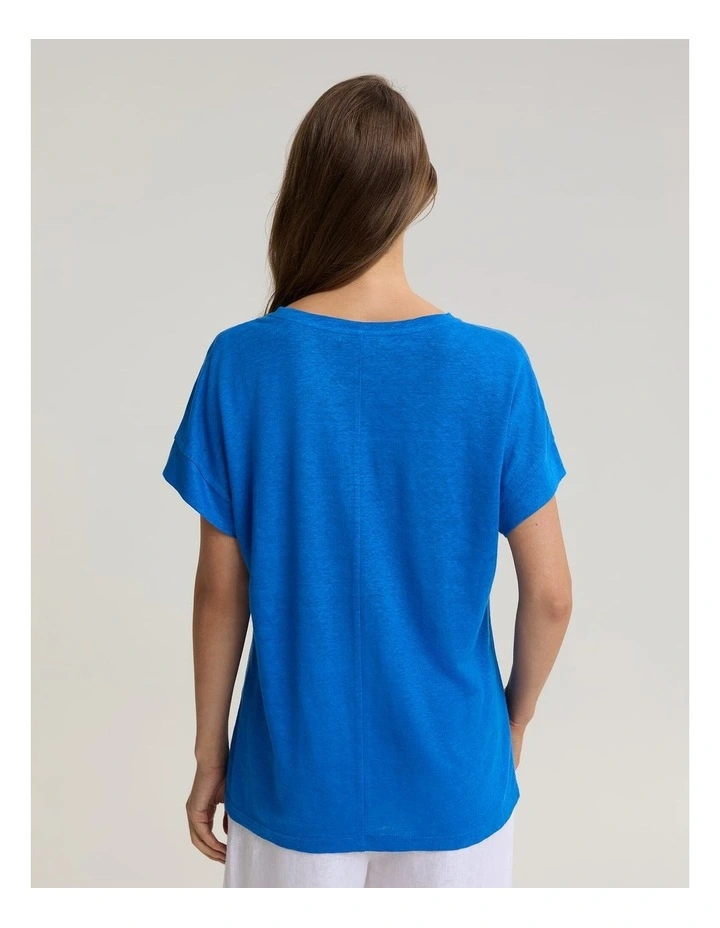 Tonia Crew Neck Linen Tee image 2