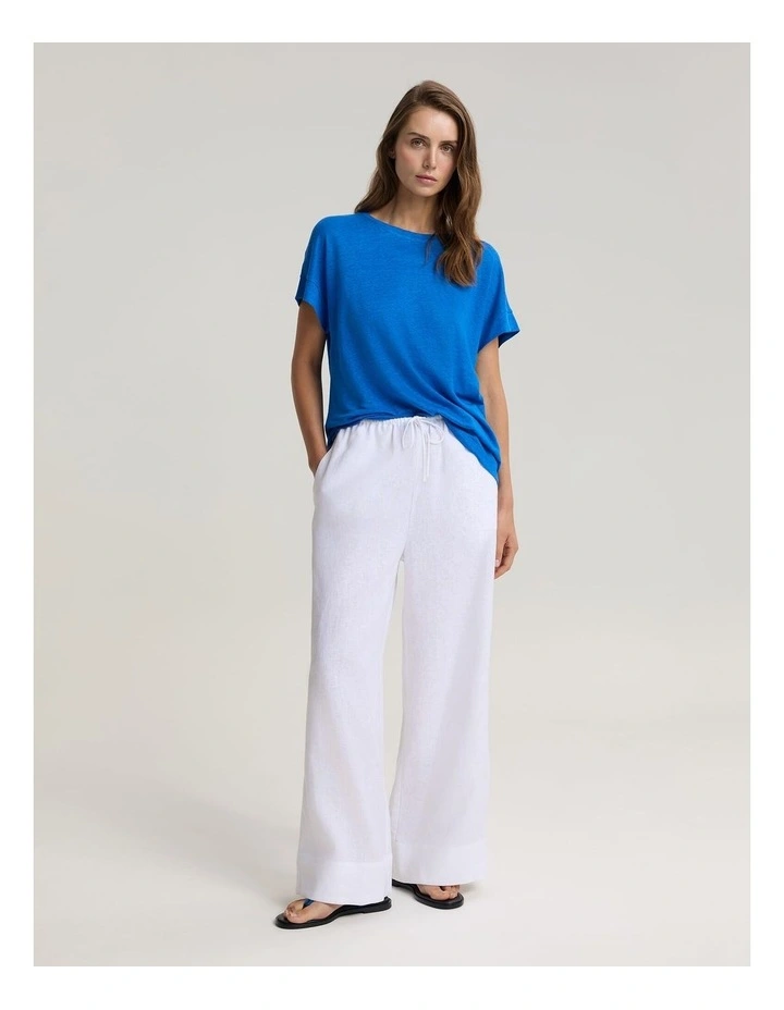 Tonia Crew Neck Linen Tee image 3