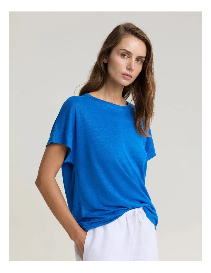 Tonia Crew Neck Linen Tee image 4