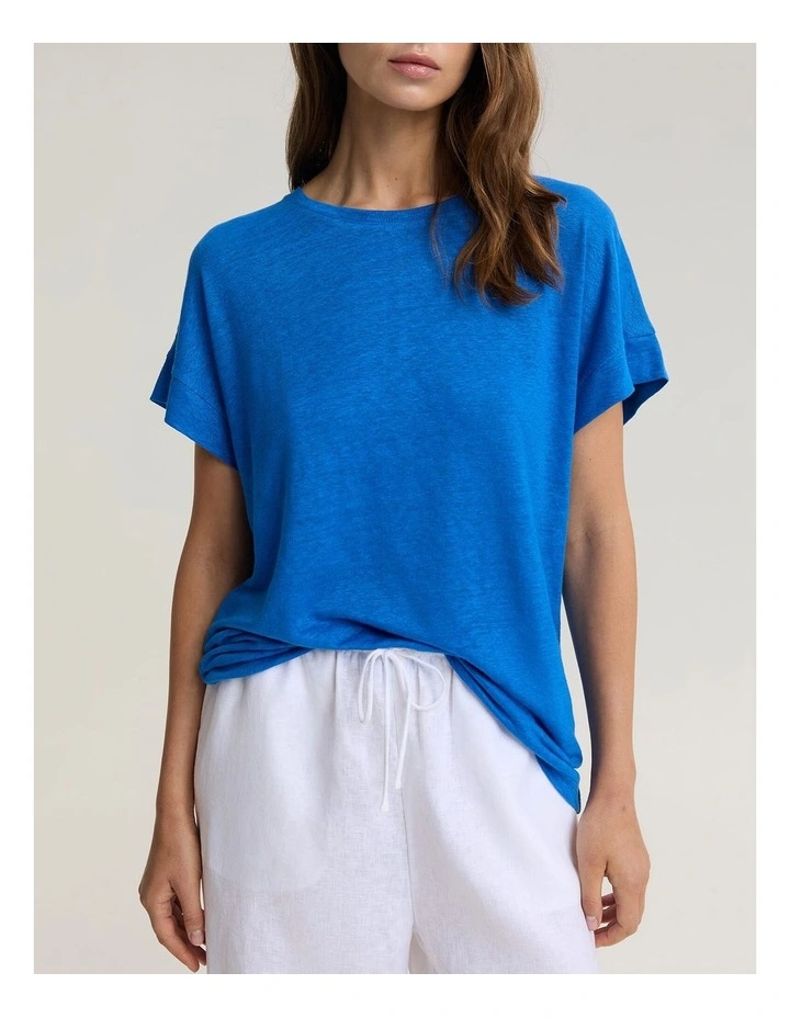 Tonia Crew Neck Linen Tee image 5