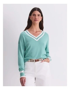 Alphine Silk Blend V-Neck Sweater