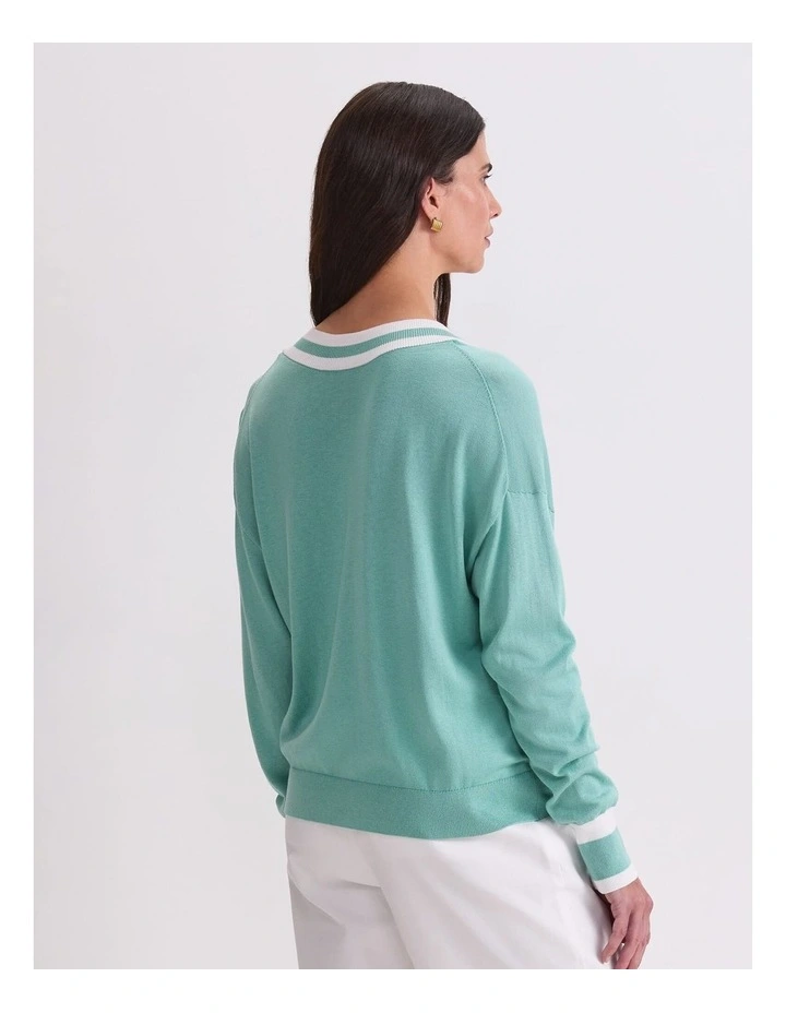 Alphine Silk Blend V-Neck Sweater image 2