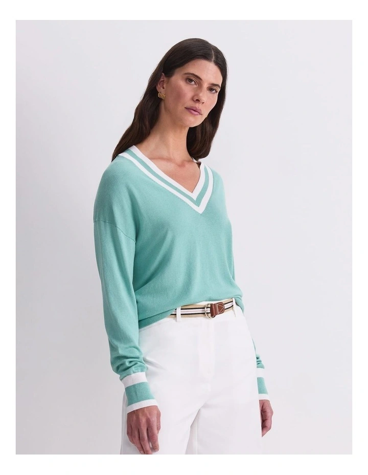 Alphine Silk Blend V-Neck Sweater image 4