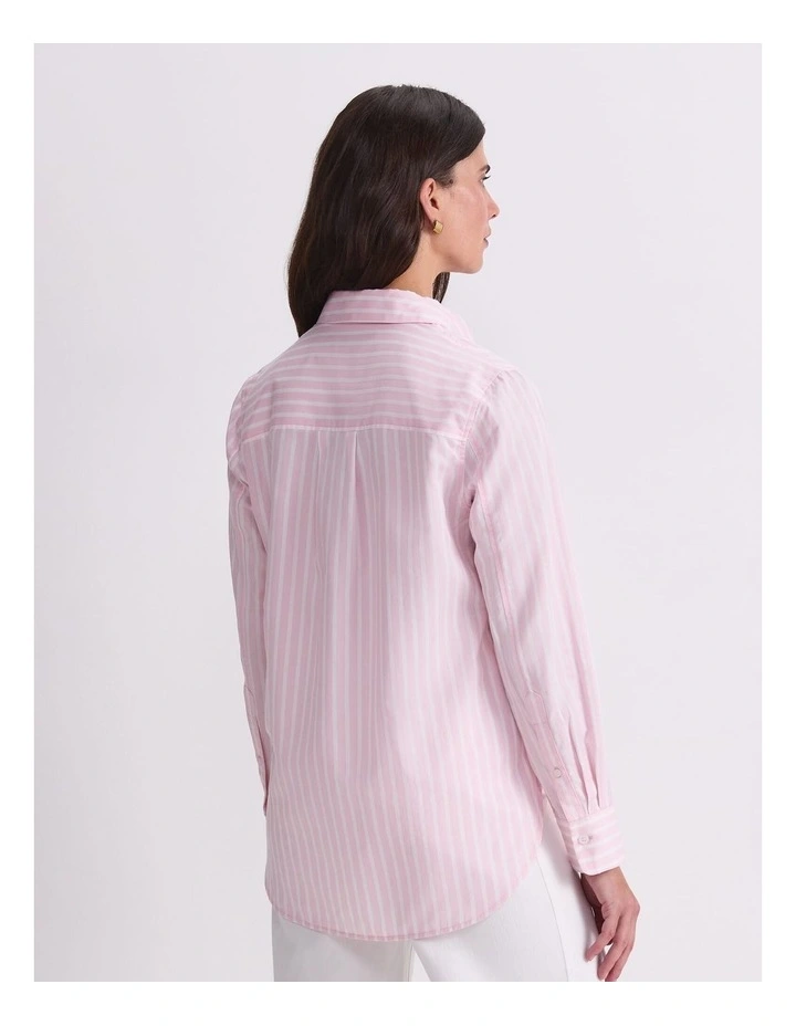 Hannah Stripe Cotton Silk Shirt image 2