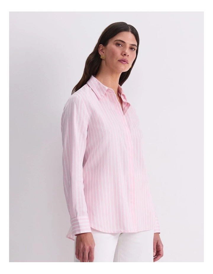 Hannah Stripe Cotton Silk Shirt image 4