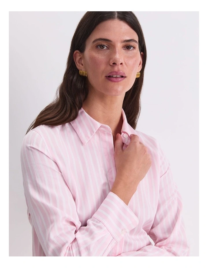 Hannah Stripe Cotton Silk Shirt image 5