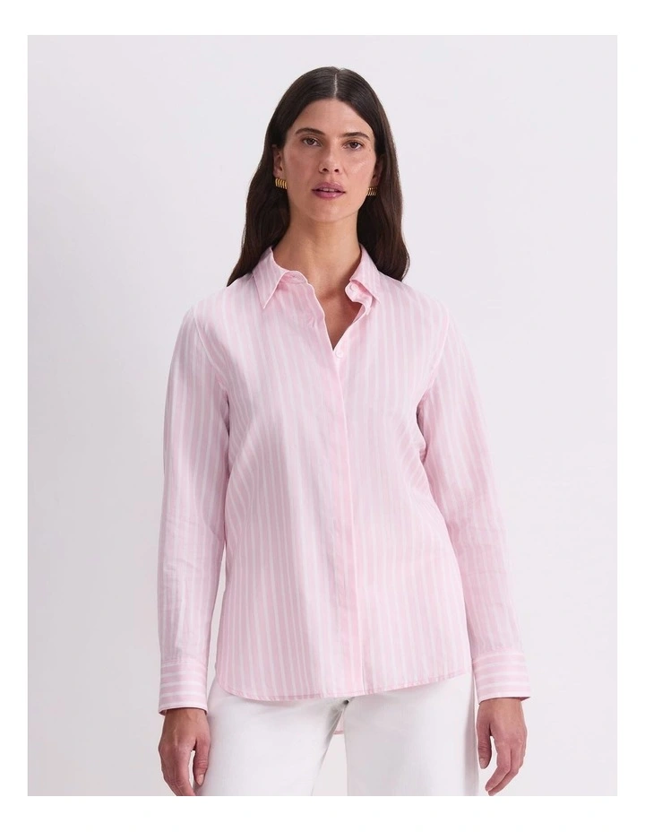 Hannah Stripe Cotton Silk Shirt image 6