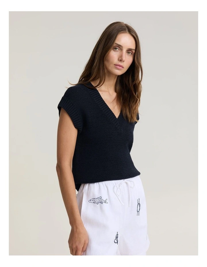 Josie Tape Yarn V-Neck Tank image 4
