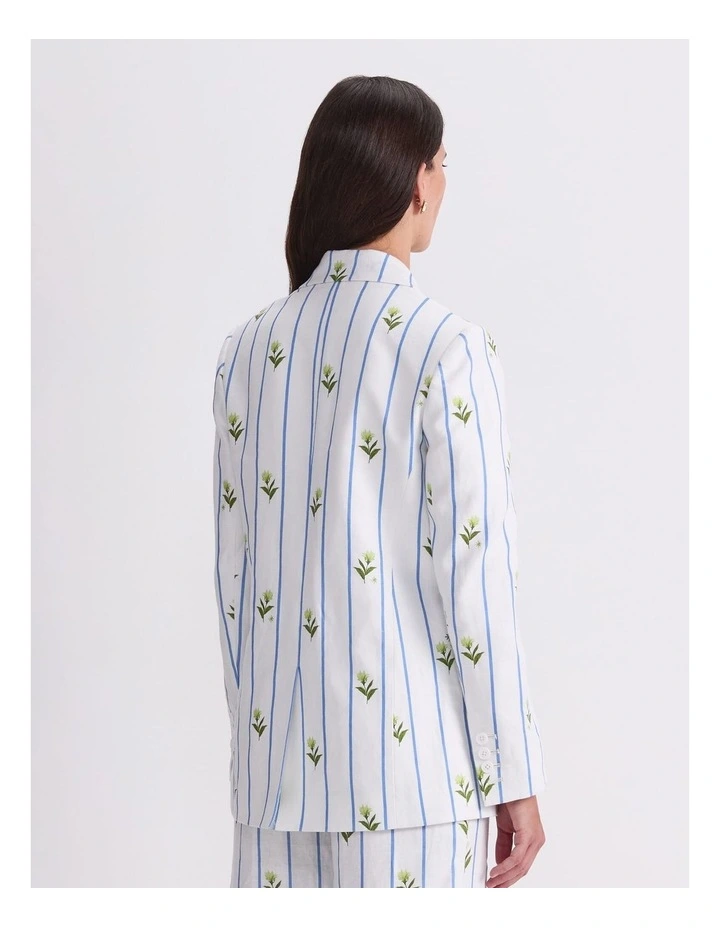 Hampton Stripe Linen Blazer image 2