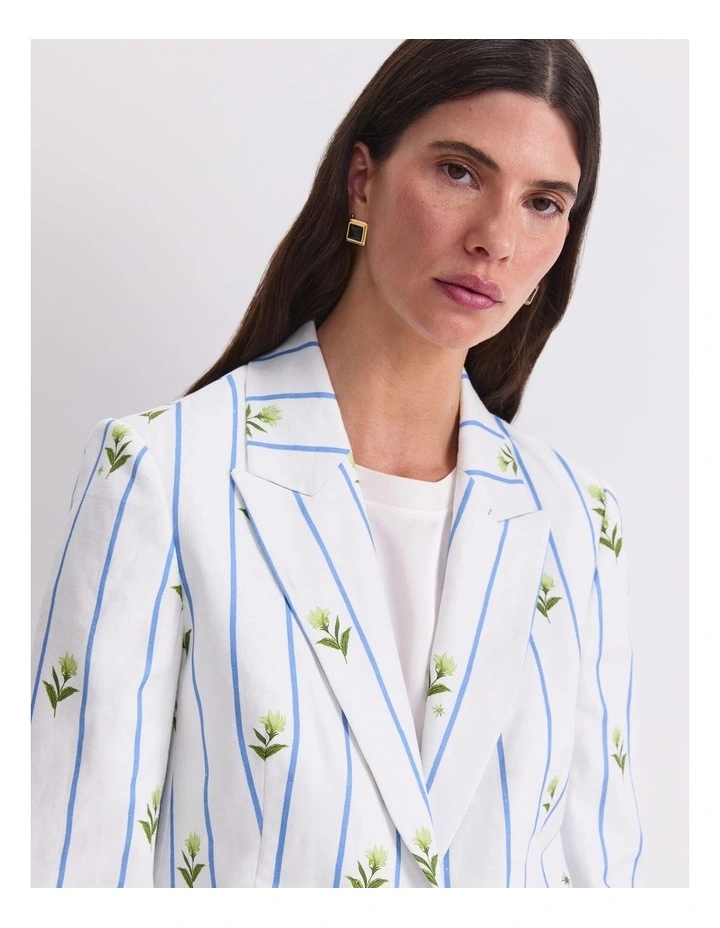 Hampton Stripe Linen Blazer image 5