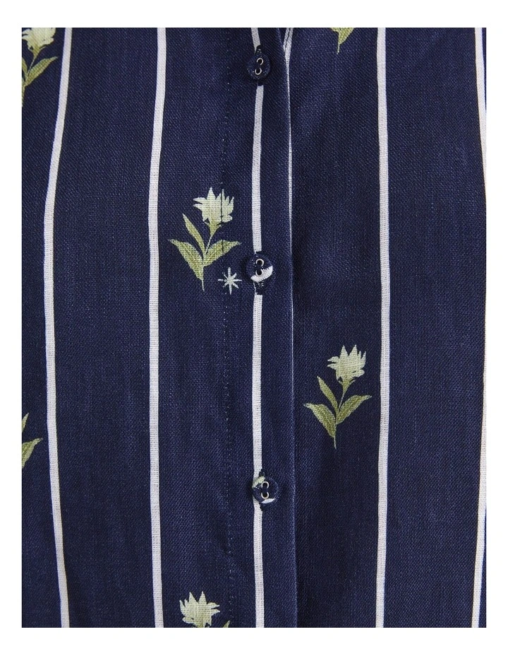 Hampton Stripe Linen Blouse image 6