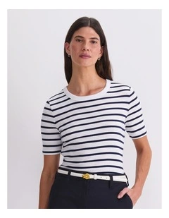 Heidi Stripe Short Sleeve Tee