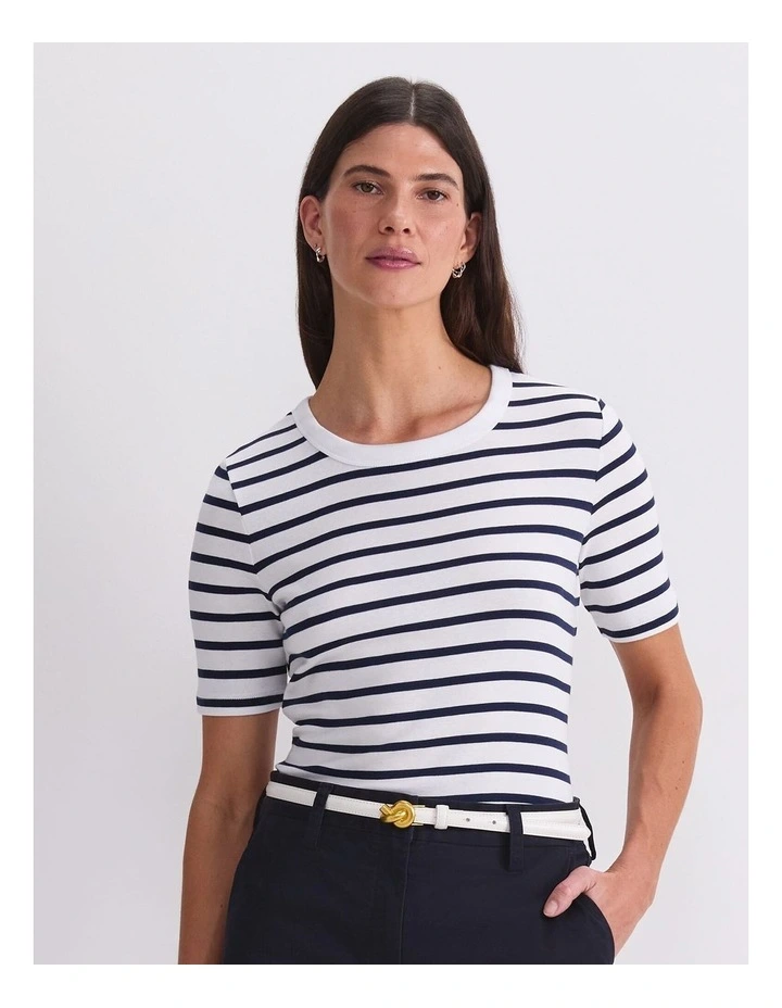 Heidi Stripe Short Sleeve Tee image 1
