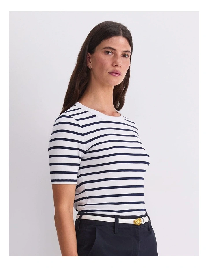 Heidi Stripe Short Sleeve Tee image 4