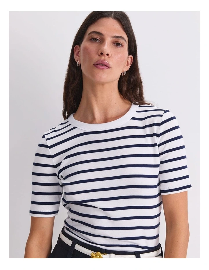 Heidi Stripe Short Sleeve Tee image 5
